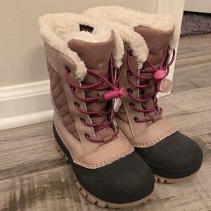 Kids' Pink and Black Winter Boots
